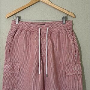 Vilebrequin Red and White Striped Cargo Shorts